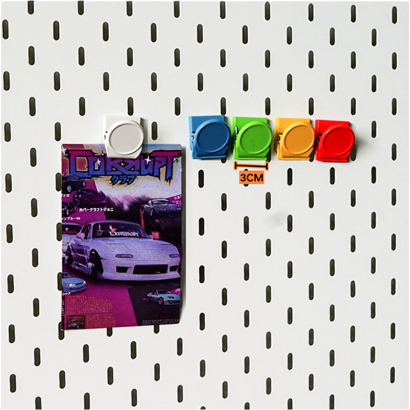 Pinzas de Colores Tablero Perforado Metálico – Pack 5 Unidades