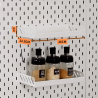 Bandeja con Laterales para Tablero Perforado Metálico – 26cm | Blanco