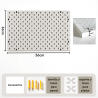 Panel Perforado Metálico Organizador 56×36 cm – Tablero Pared | Blanco