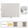 Panel Perforado Metálico Organizador 76×56 cm – Tablero Pared | Blanco