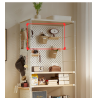 Panel Perforado Metálico Fondo Estantería 99×40 cm – Trasero | Blanco