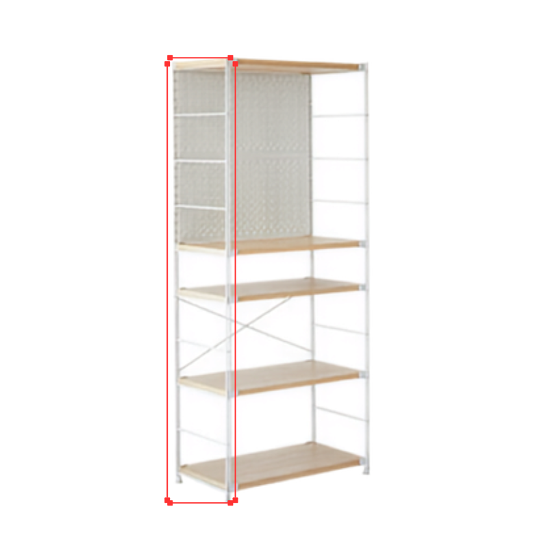Columna Metálica Estantería Modular 190×40 cm – Pata Vertical | Blanco