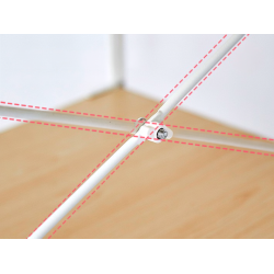 Refuerzo Trasero en X Estantería Modular 109 cm – Par de 2 | Blanco
