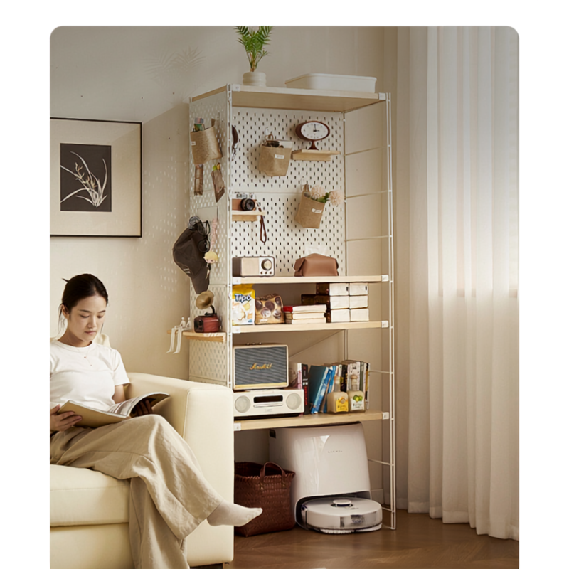 Pack Estructura Estantería Modular – 2 Columnas + 4 Bandejas | Ruedas